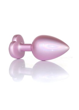 Plug-Jewellery Pearl Pink Heart PLUG- Clear L