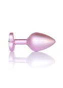 Plug-Jewellery Pearl Pink Heart PLUG- Clear M