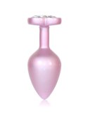 Plug-Jewellery Pearl Pink Heart PLUG- Clear M