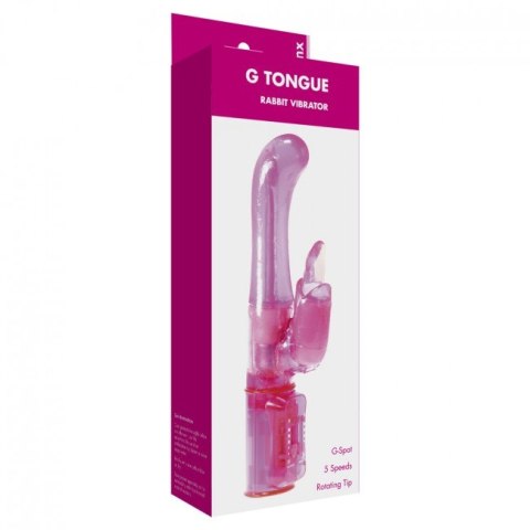 Wibrator- G Tongue Rabbit Vibrator Pink OS