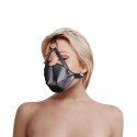 Head Harness with Mouth Cover and Solid Ball Gag - Black Head Harness with Mouth Cover and Solid Ball Gag - Black