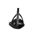 Head Harness with Mouth Cover and Solid Ball Gag - Black Head Harness with Mouth Cover and Solid Ball Gag - Black