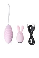 JOS VITA finger vibrating egg and vibrating attachment, silicone, powder pink, 8.5 and 8 cm JOS VITA finger vibrating egg and vibrating attachment, silicone, powder pink, 8.5 and 8 cm