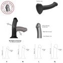 SEMI-REALISTIC DUAL DENSITY BENDABLE DILDO BLACK - M SEMI-REALISTIC DUAL DENSITY BENDABLE DILDO BLACK - M