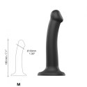 SEMI-REALISTIC DUAL DENSITY BENDABLE DILDO BLACK - M SEMI-REALISTIC DUAL DENSITY BENDABLE DILDO BLACK - M