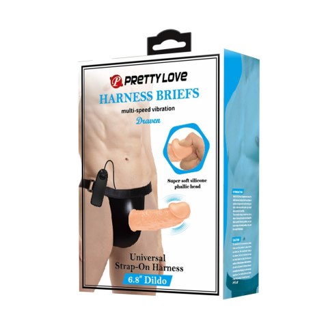 PRETTY LOVE - HARNESS BRIEFS- Draven Strap-On 6,8'' Dildo vibration PRETTY LOVE - HARNESS BRIEFS- Draven Strap-On 6,8'' Dildo vibration