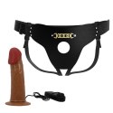 PRETTY LOVE - HARNESS BRIEFS Starks Universal Strap-On Harness 6,9'' Vibration Dildo Light Brown PRETTY LOVE - HARNESS BRIEFS Starks Universal Strap-On Harness 6,9'' Vibration Dildo Light Brown