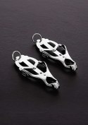 2 Squeezer Teaser Clover Nipple Clamps W Ring 2 Squeezer Teaser Clover Nipple Clamps W Ring
