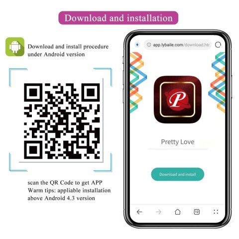 PRETTY LOVE - August, Mobile APP Long-distance Control 12 vibration functions, ABS Silicone, USB rechargeable PRETTY LOVE - August, Mobile APP Long-distance Control 12 vibration functions, ABS Silicone, USB rechargeable