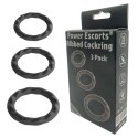 Power Escorts - BR186 - Ribbed Cockring - 3 Pack Cockring Set Power Escorts - BR186 - Ribbed Cockring - 3 Pack Cockring Set