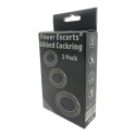 Power Escorts - BR186 - Ribbed Cockring - 3 Pack Cockring Set Power Escorts - BR186 - Ribbed Cockring - 3 Pack Cockring Set