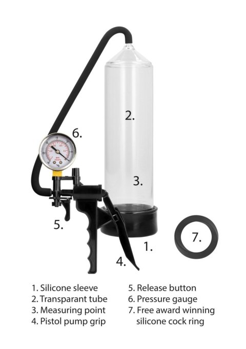Elite Beginner Pump With PSI Gauge - Transparent Elite Beginner Pump With PSI Gauge - Transparent