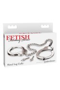 FETISH FANTASY SERIES METAL LEG CUFFS SILVER FETISH FANTASY SERIES METAL LEG CUFFS SILVER