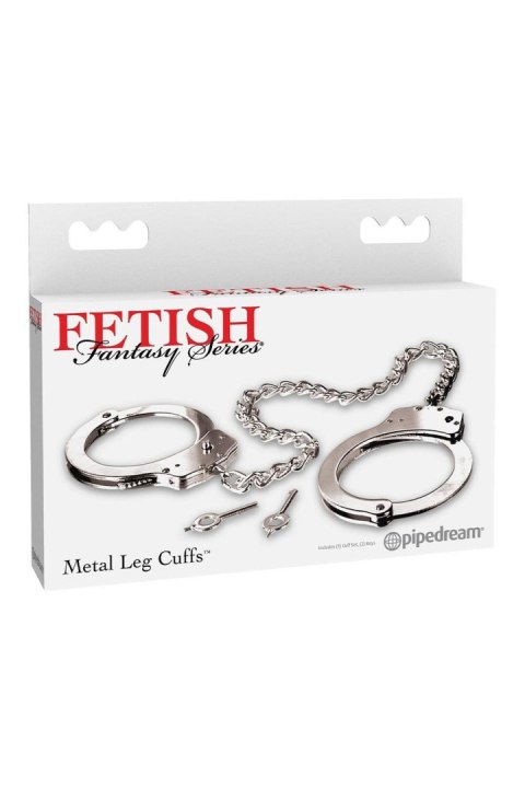 FETISH FANTASY SERIES METAL LEG CUFFS SILVER FETISH FANTASY SERIES METAL LEG CUFFS SILVER