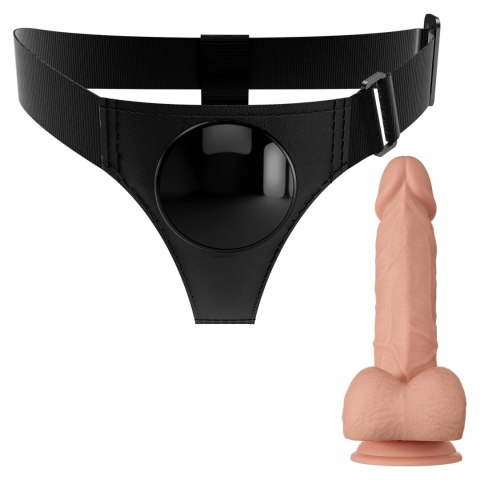 PRETTY LOVE - HARNESS BRIEFS Jerry Universal Strap-On Harness 7,6'' Dildo Flesh PRETTY LOVE - HARNESS BRIEFS Jerry Universal Strap-On Harness 7,6'' Dildo Flesh