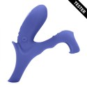 Vibrating Cockring with Clit Stimulation - Tamiya Blue Vibrating Cockring with Clit Stimulation - Tamiya Blue
