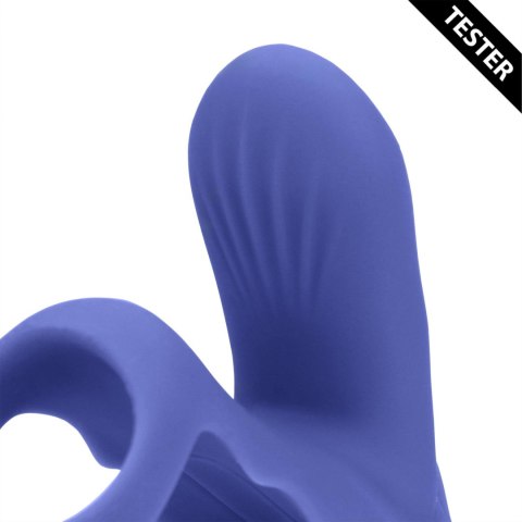 Vibrating Cockring with Clit Stimulation - Tamiya Blue Vibrating Cockring with Clit Stimulation - Tamiya Blue