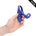 Vibrating Cockring with Clit Stimulation - Tamiya Blue Vibrating Cockring with Clit Stimulation - Tamiya Blue