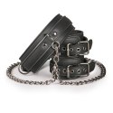 Kajdanki-Leather Collar With Handcuffs