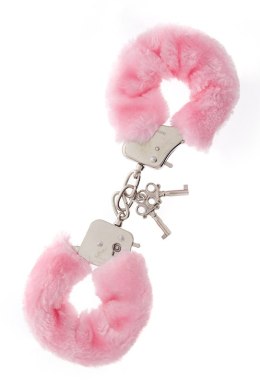 Kajdanki-METAL HANDCUFF WITH PLUSH PINK