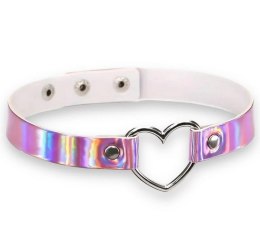 Kinky Pleasure - T008 - Sexy Punk Style Choker - 12 Colours - 40cm - Reflected Pink