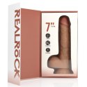 Vibrating Regular Straight Cock with Balls - 7" / 18 cm - Tan Vibrating Regular Straight Cock with Balls - 7" / 18 cm - Tan