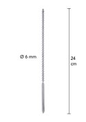 Dip Stick Ribbed 6 mm Silver Dip Stick Ribbed 6 mm Silver