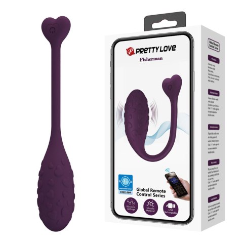 PRETTY LOVE - Fisherman Purple, 12 vibration functions Mobile APP remote control PRETTY LOVE - Fisherman Purple, 12 vibration functions Mobile APP remote control