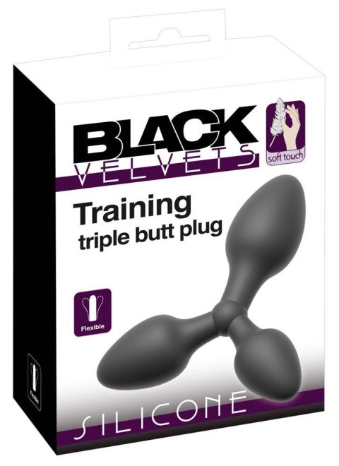 Black Velvets Triple Butt Plug Black Velvets Triple Butt Plug