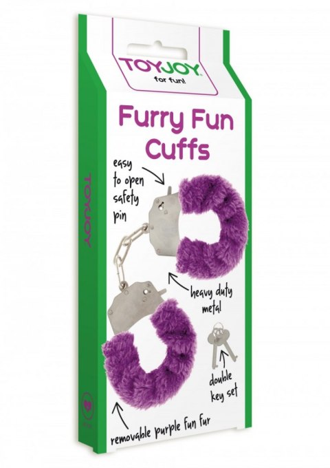 Kajdanki-FURRY FUN CUFFS PURPLE PLUSH