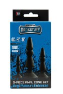 Zestaw-MENZSTUFF 3-PIECE ANAL CONE SET BLACK