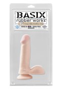 Dildo-BASIX 6"""" DONG W SUCTION CUP FLESH