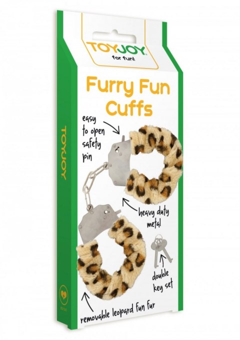 Kajdanki-FURRY FUN CUFFS LEOPARD PLUSH