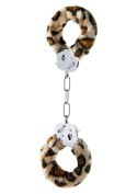 Kajdanki-FURRY FUN CUFFS LEOPARD PLUSH