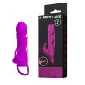 PRETTY LOVE - PENIS SLEEVE WITH BALL STRAP vibration PURPLE