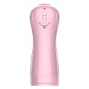 Rewelacyjny Masturbator-Vibrating and Flashing Masturbation Cup USB 7+7 Function / Talk Mode (Pink)