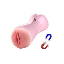 Rewelacyjny Masturbator-Vibrating and Flashing Masturbation Cup USB 7+7 Function / Talk Mode (Pink)