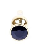 Plug-Jewellery Gold BUTT PLUG- Black