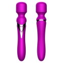 stymulator o podwójnym zastosowaniu.-Silicone Dual Massager USB 7+7 Function Purple