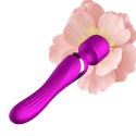 stymulator o podwójnym zastosowaniu.-Silicone Dual Massager USB 7+7 Function Purple