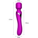 stymulator o podwójnym zastosowaniu.-Silicone Dual Massager USB 7+7 Function Purple