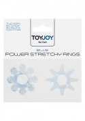 Pierścień-POWER STRETCHY RINGS BLUE 2PCS