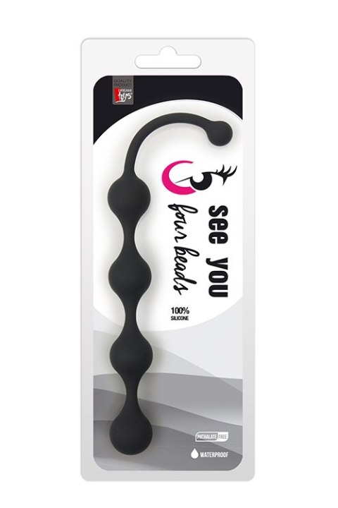 Plug/kulki-SEE YOU FOUR BEADS ANAL BLACK