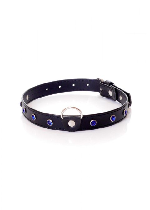 Fetish Boss Series Collar - 2 cm navy blue crystal