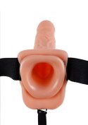 Proteza-VIBR STRAP-ON W BALLS 9"""" FLESH