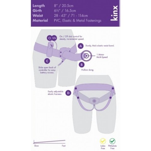 Proteza-The Extender Plus Vibrating Hollow Strap On Kinx Proteza-The Extender Plus Vibrating Hollow Strap On Kinx