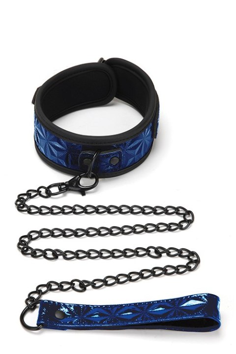 WHIPSMART DIAMOND COLLAR AND LEASH BLUE