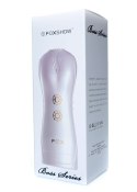 Masturbator-Boss Series-Vibrating and Flashing Masturbation Cup USB 7+7 Function / Talk Mode (White)