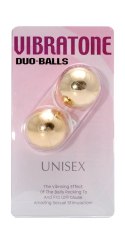 Kulki-VIBRATONE DUO BALLS GOLD BLISTERCARD