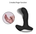 Wibrator-Silicone Massager USB 7 Function + Pulsator / Heating BLACK